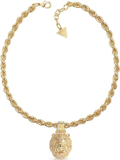 Collana Guess Uomo Lion King in Acciaio Cubic Zirconia JUMN01 305JW - JUMN01 305JW
